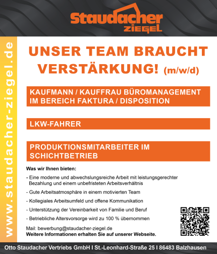 Wir suchen Verstärkung für unser Team!
